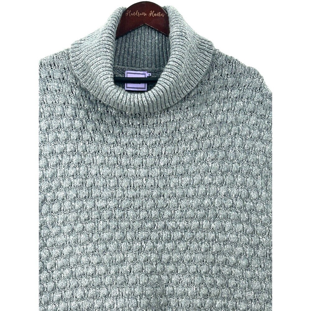 Michelle Nicole Women Gray Chunky Knit Sleeveless Sweater Vest High Low M 1172N4 - Picture 7 of 12